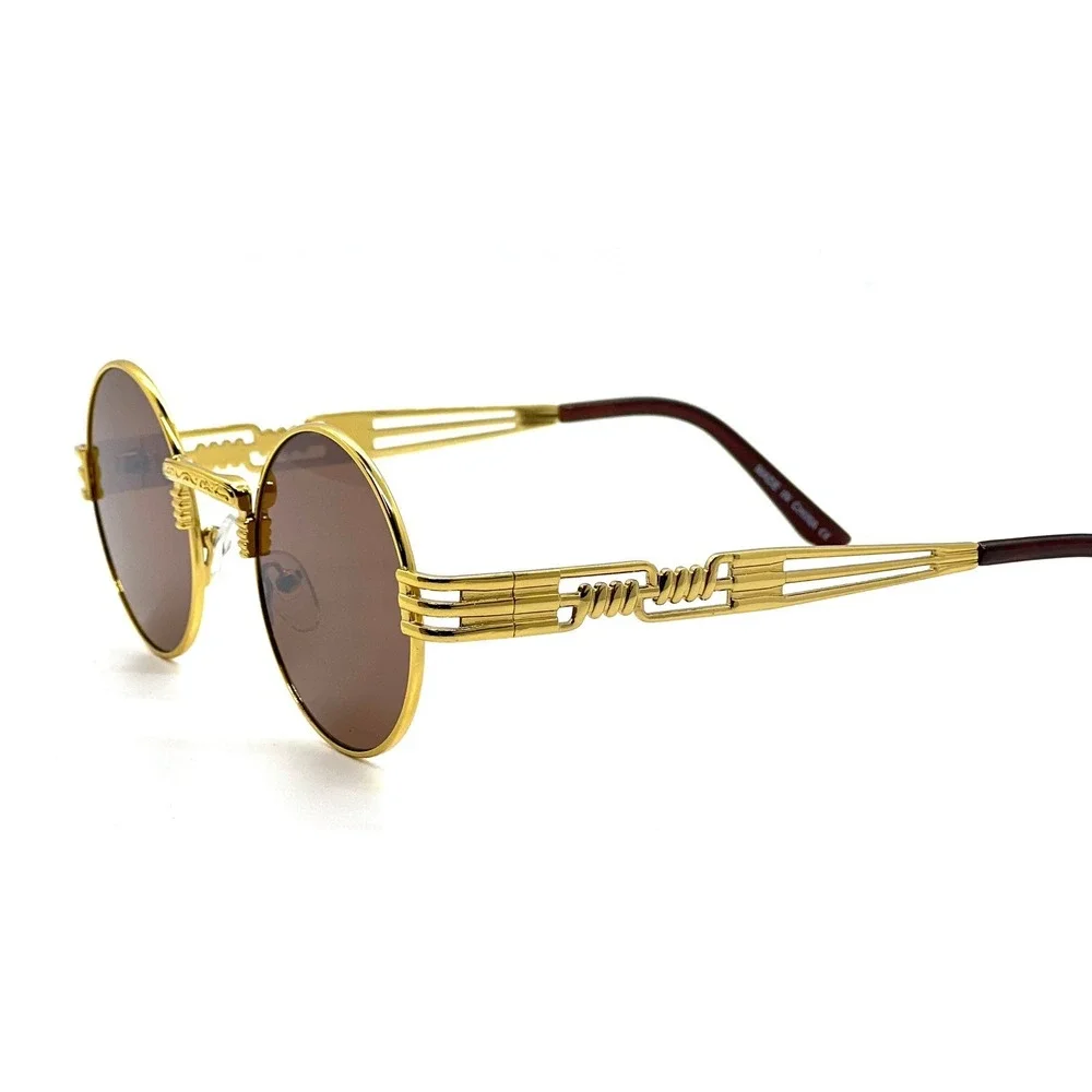 Retro Vintage Round Sunglasses Women with Scratch-Resistant Coating Round Trendy